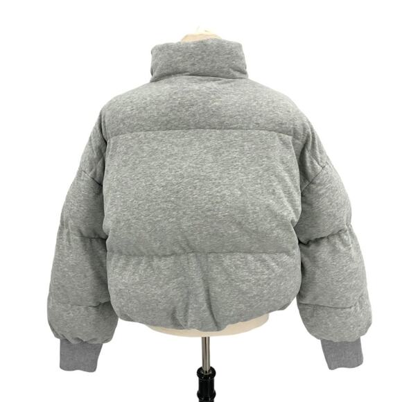 Edikted Gray Jersey Puffer Jacket Size Large NWOT $110 MSRP - Picture 8 of 8
